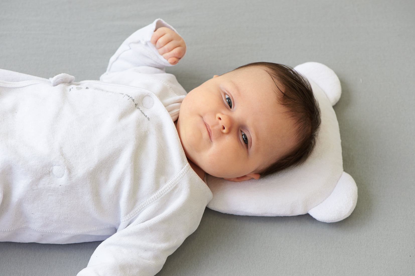 Детска Възглавница P'Tit Panda За Добре Закръглена Глава Бяла Candide --- BebeMama