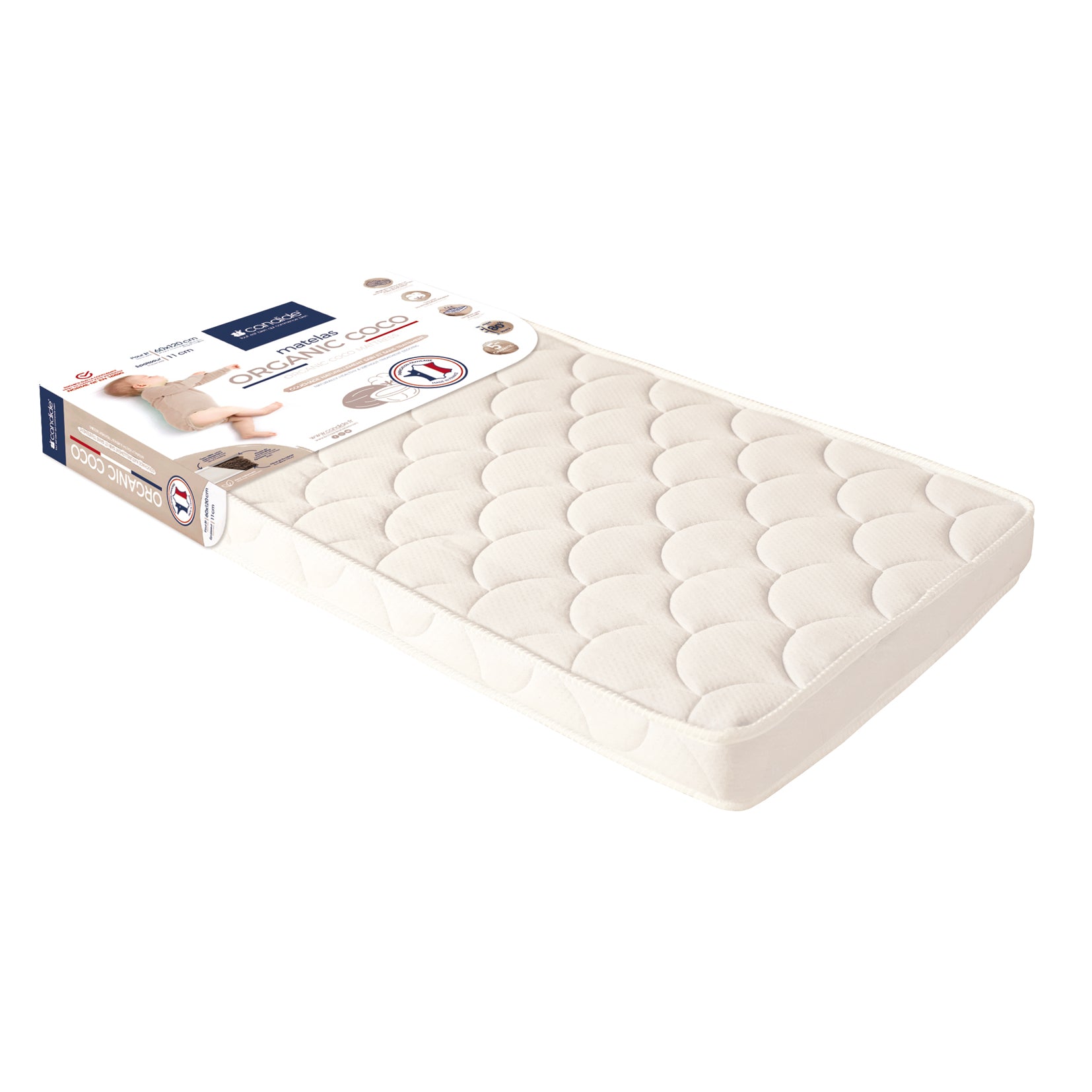 Saltea Organic Coco Comfort+ pentru pat 60X120Cm (grosime 11Cm) Candide