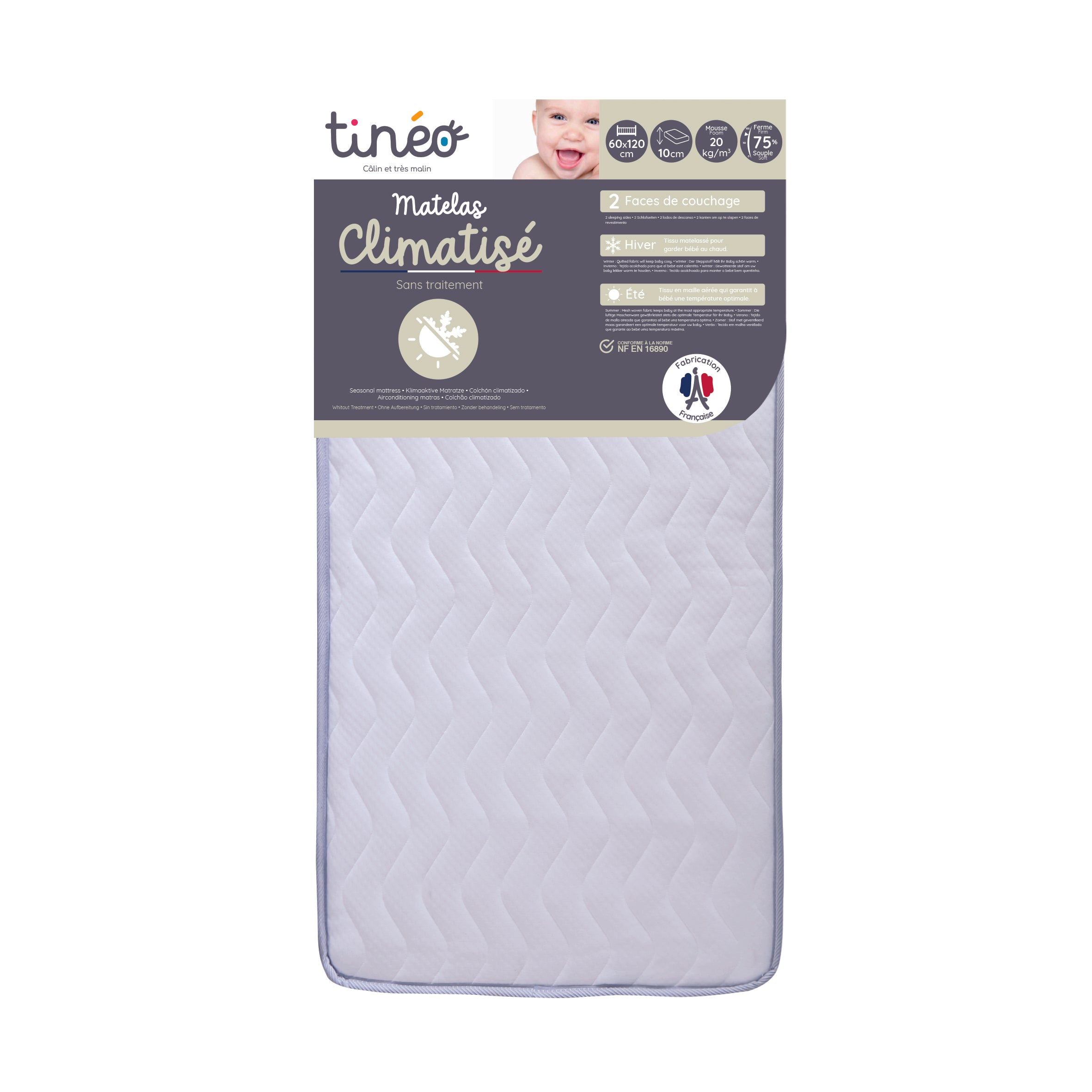 Бебешки Матрак Многосезонен 60Х120Х10См Tineo --- BebeMama