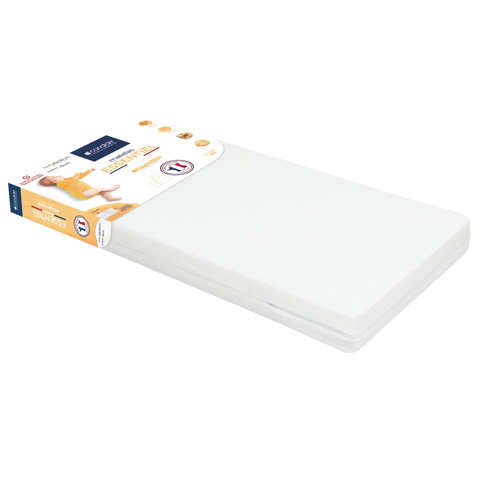 Saltea universală respirabilă 60x120cm (grosime 10cm) Candide