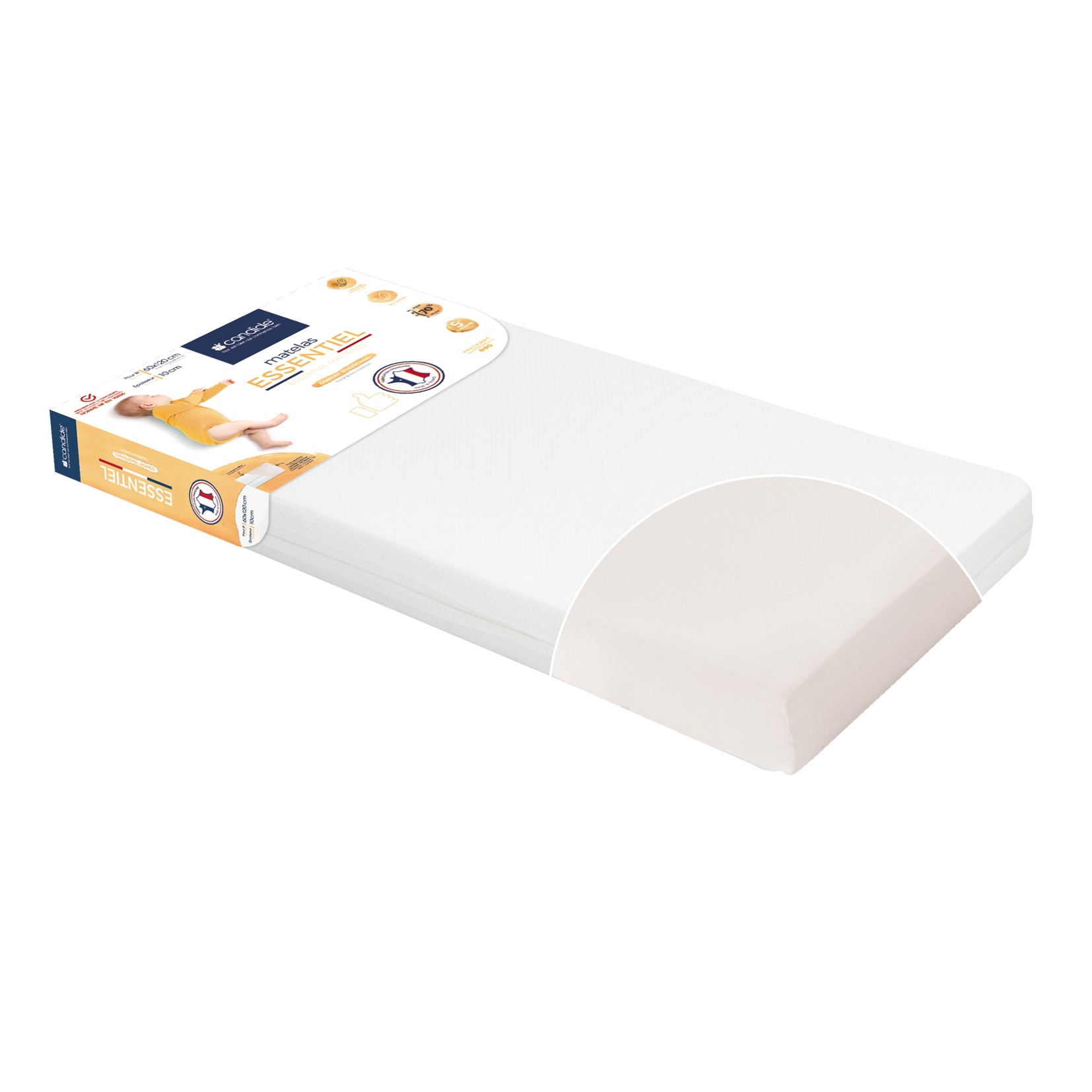 Saltea universală respirabilă 60x120cm (grosime 10cm) Candide