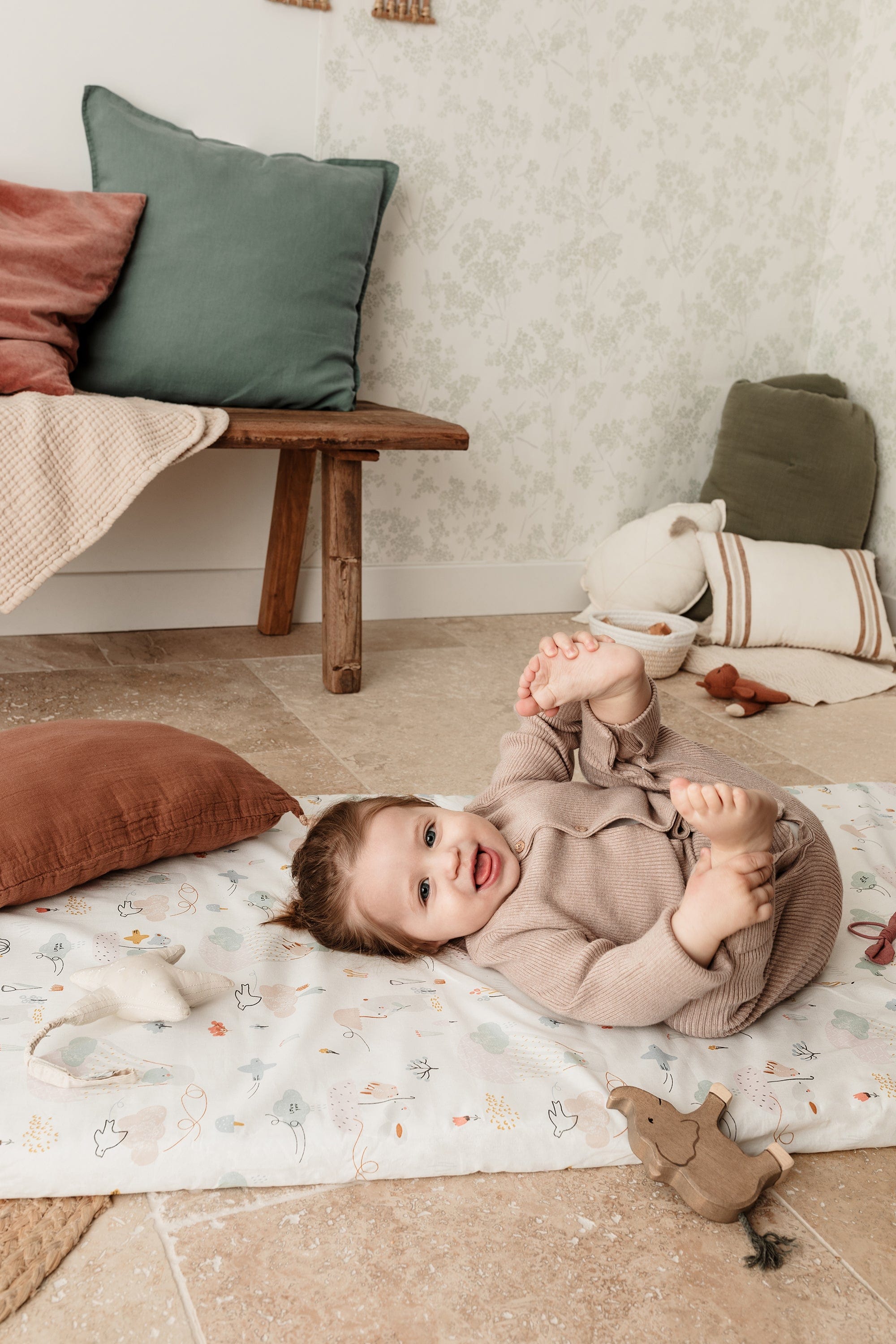 Бебешки матрак за пътуване 60x120 см – Балони от Tineo