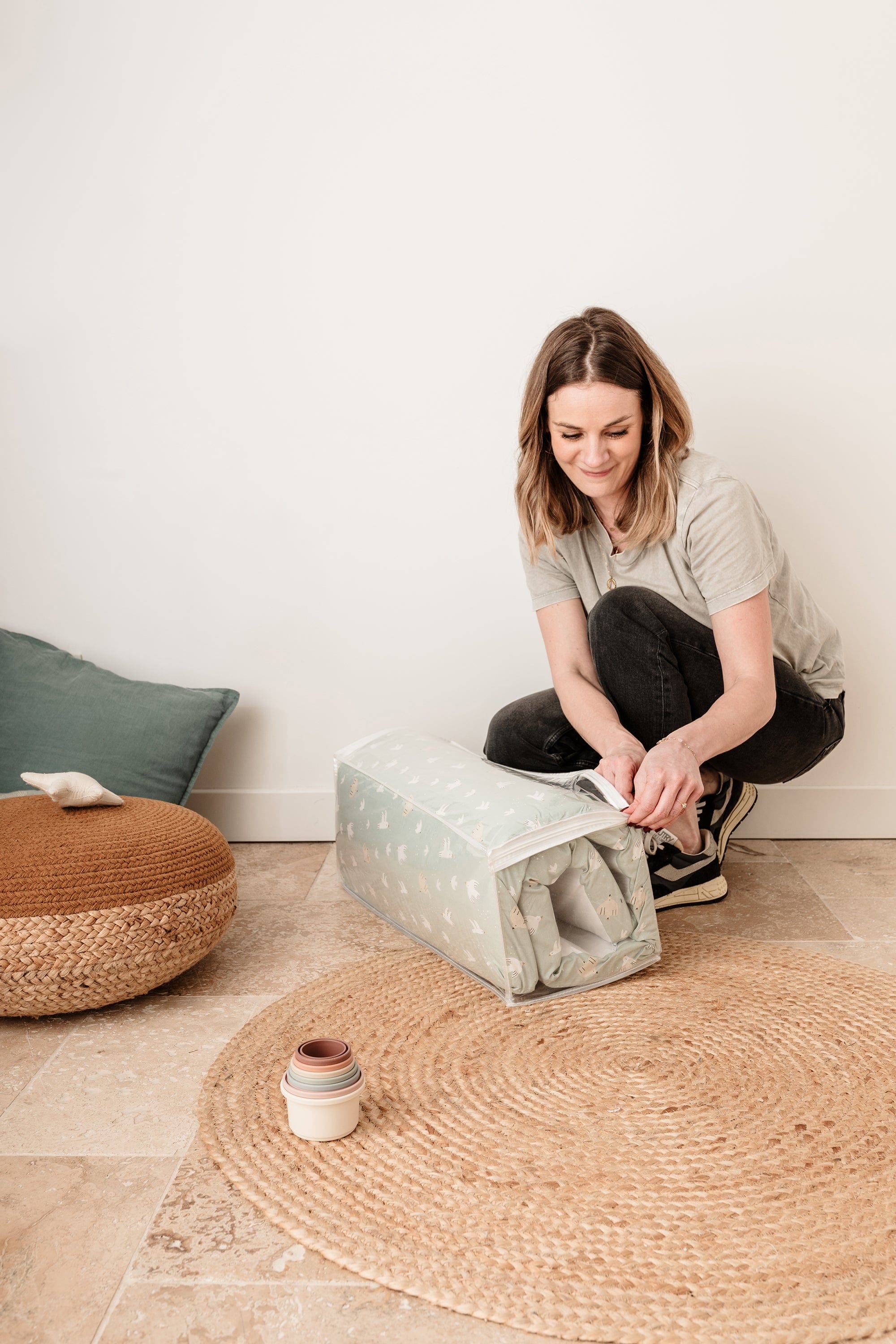 Saltea de călătorie pentru bebeluși 60x120 cm – Over The Sea de la Tineo