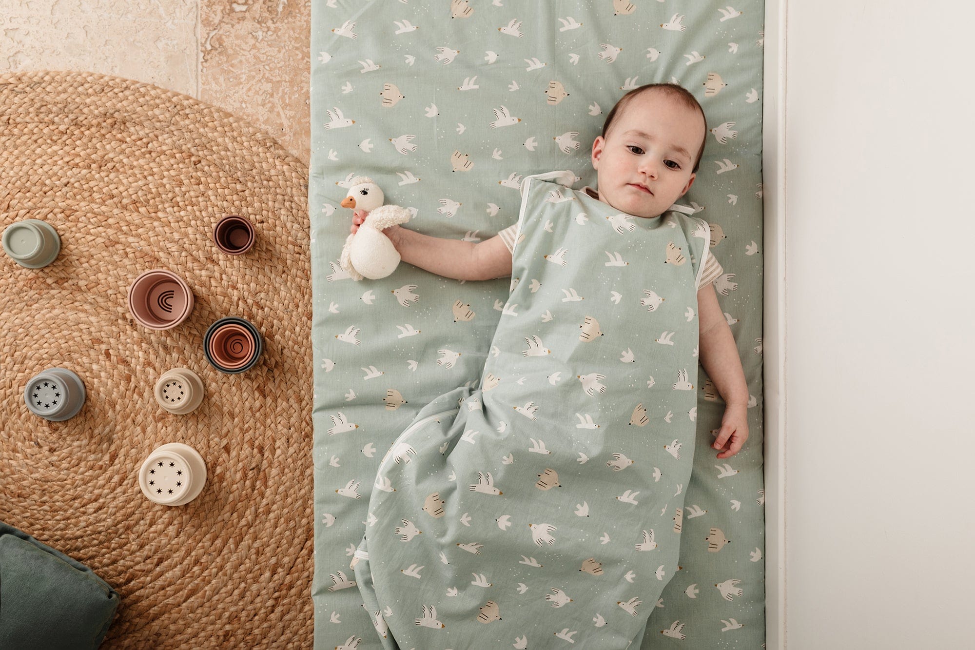 Saltea de călătorie pentru bebeluși 60x120 cm – Over The Sea de la Tineo