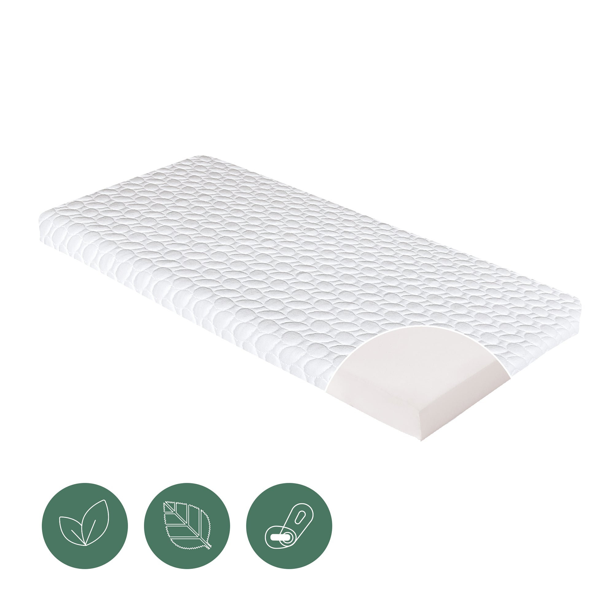 Saltea Fresh pentru pătuț lângă mine sau balansoar 50x83cm (grosime 5cm) Candide