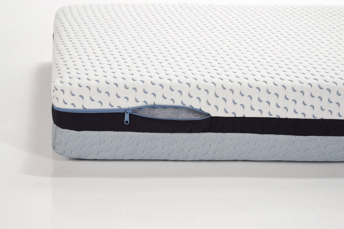 Saltea ecologică, fabricată din plastic reciclat colectat din ocean, 60x120 cm (grosime 13 cm), Candide