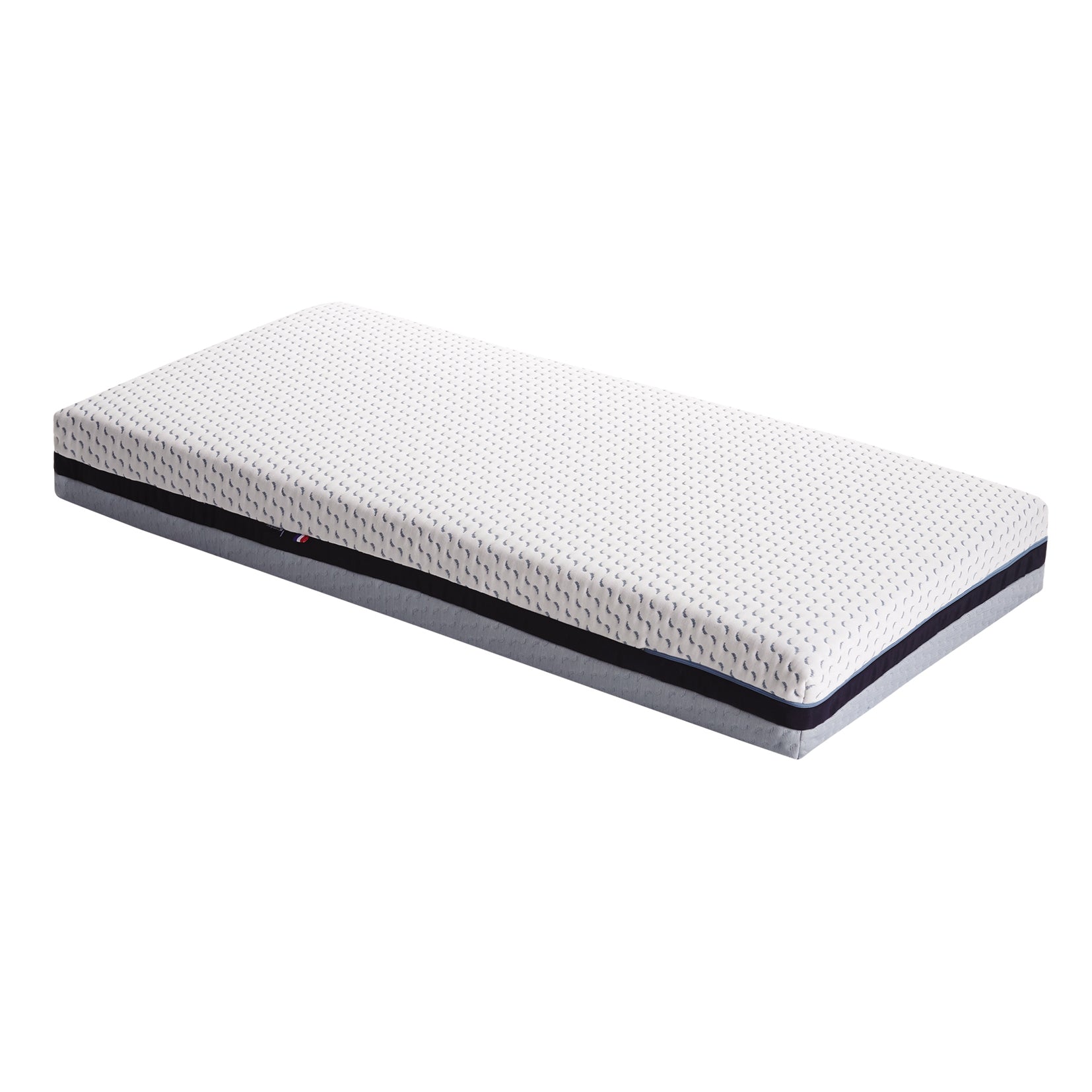 Saltea ecologică, fabricată din plastic reciclat colectat din ocean, 60x120 cm (grosime 13 cm), Candide