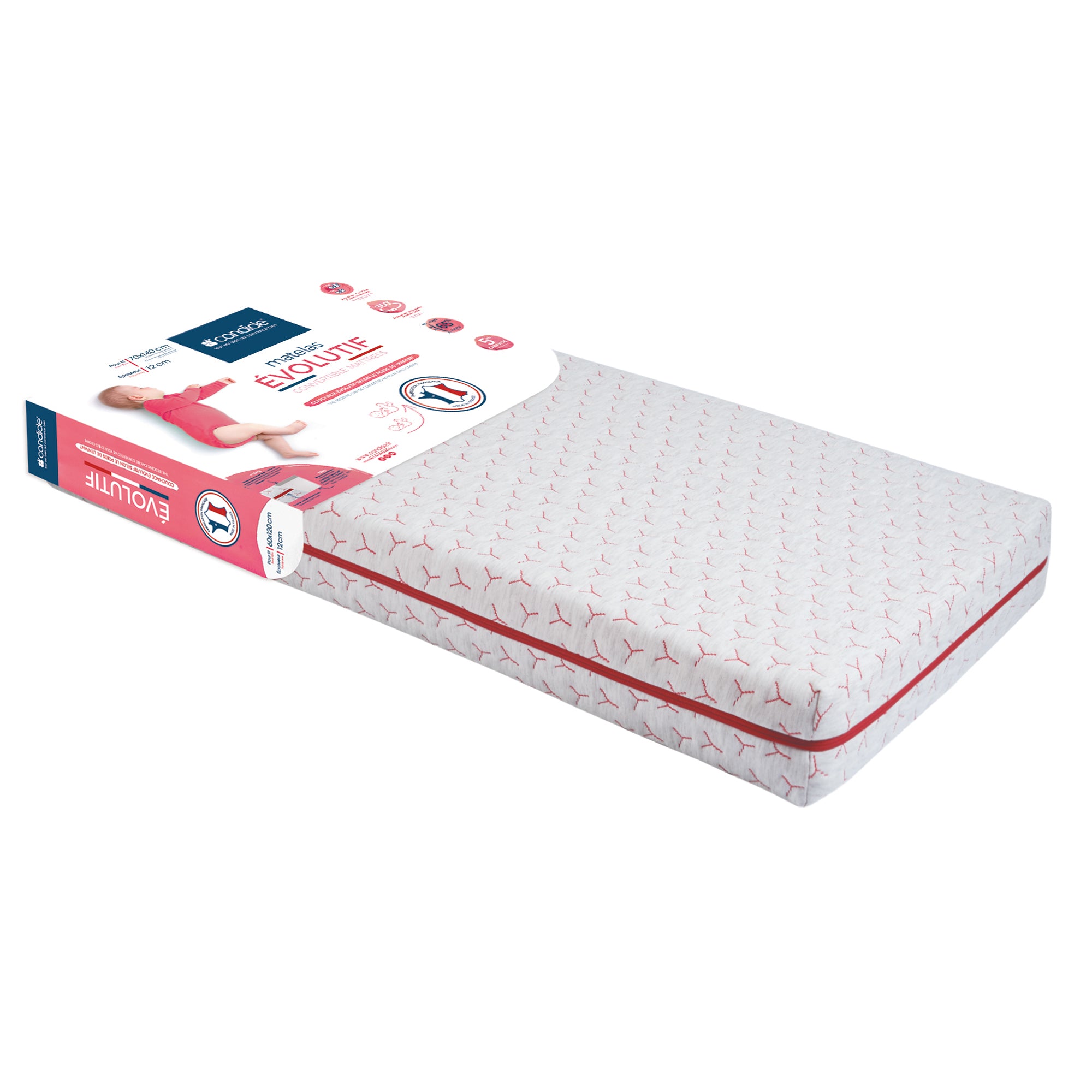 Saltea pentru creșterea bebelușilor 70X140cm (grosime 12cm) Candide