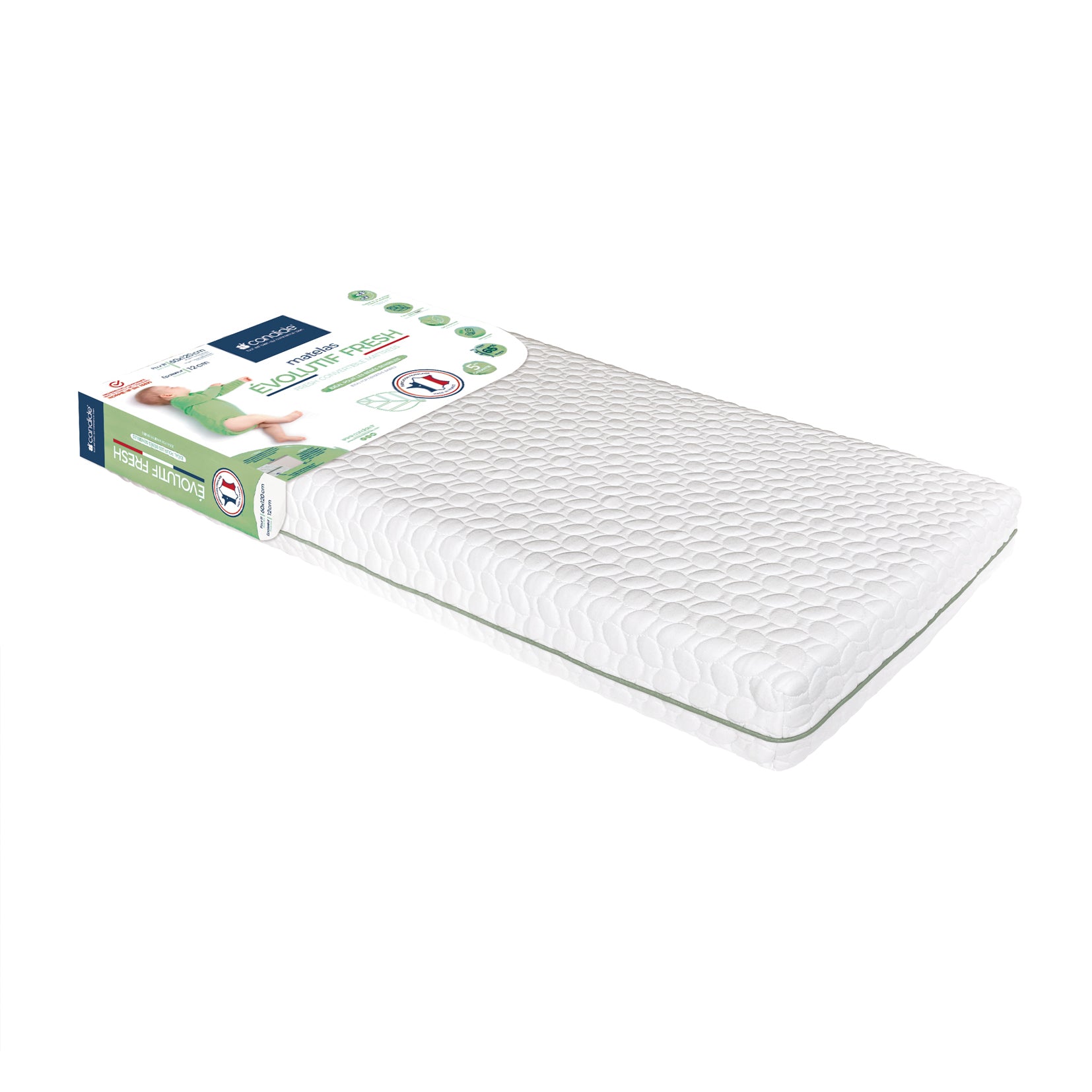 Матрак Следващ Растежа На Бебето Fresh 60X120См (12См Дебелина) Candide