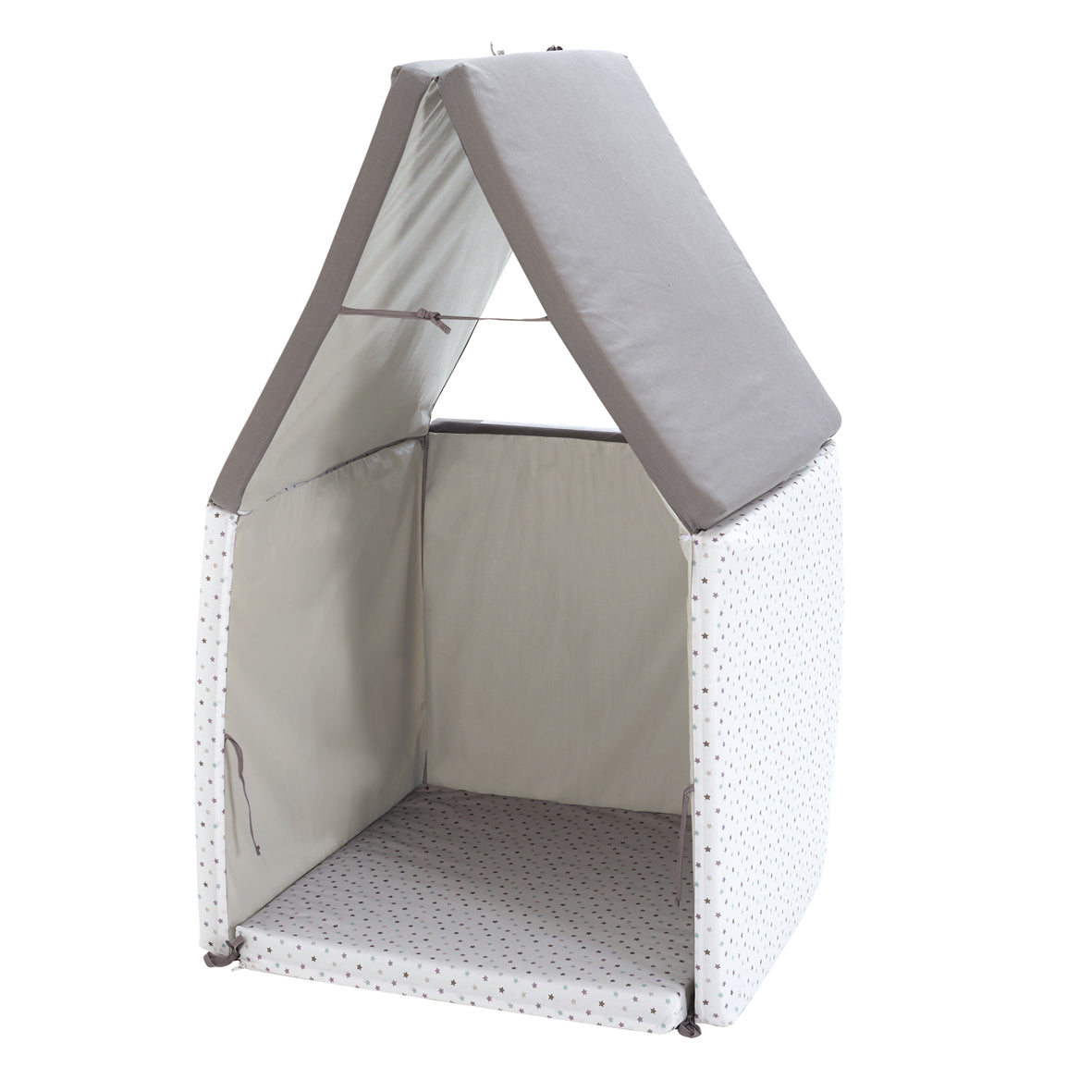 Saltea detașabilă Smart Mat 5 în 1, tunel Barbaron și casă, gri/alb, Candide