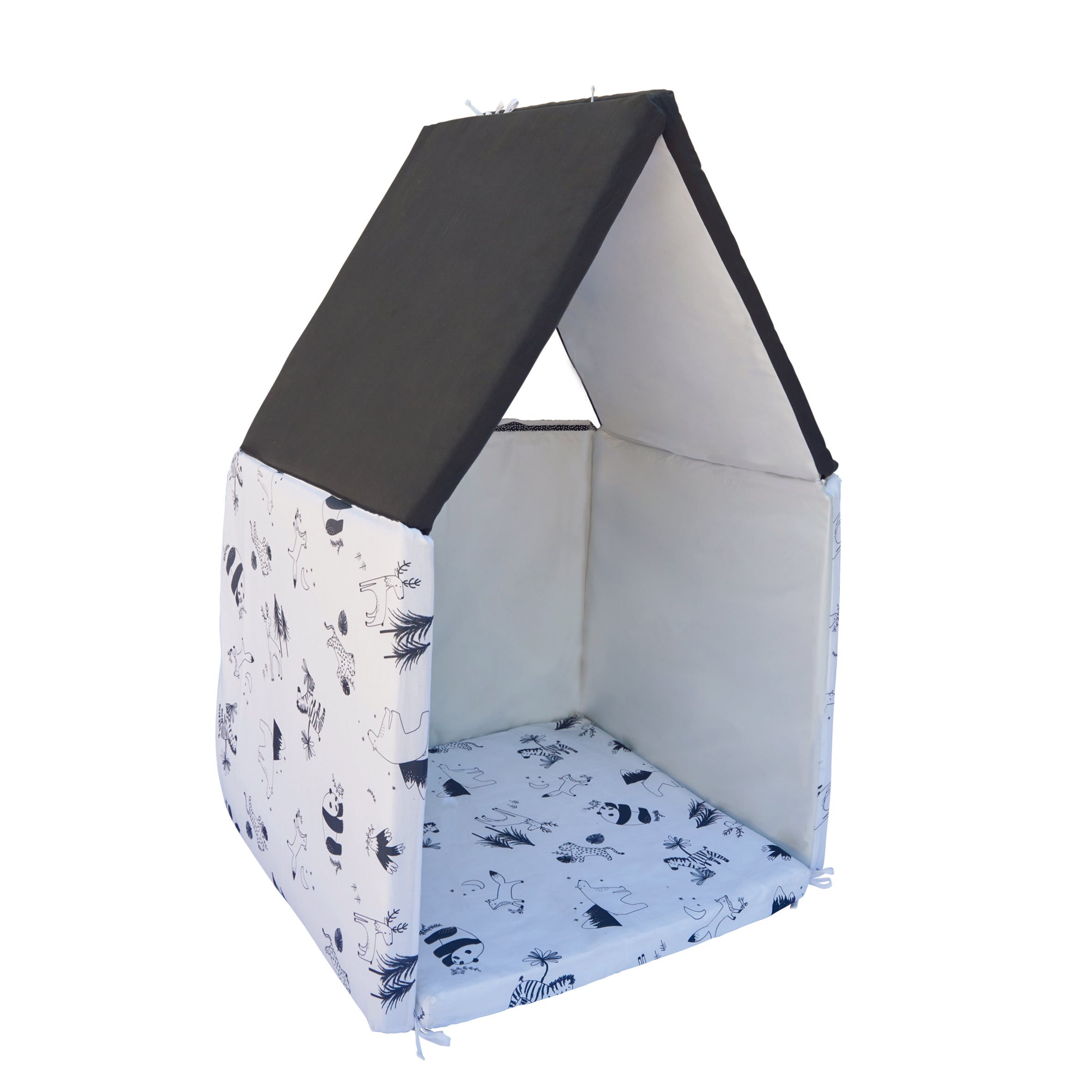 Saltea detașabilă Smart Mat 5 în 1, tunel Barbaron și căsuță, alb-negru, Candide