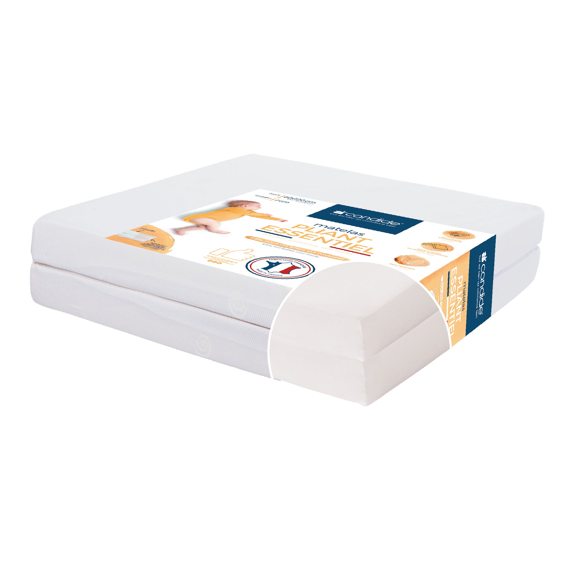 Saltea pliabilă pentru bebeluși, 2 bucăți (grosime 7 cm), Candide