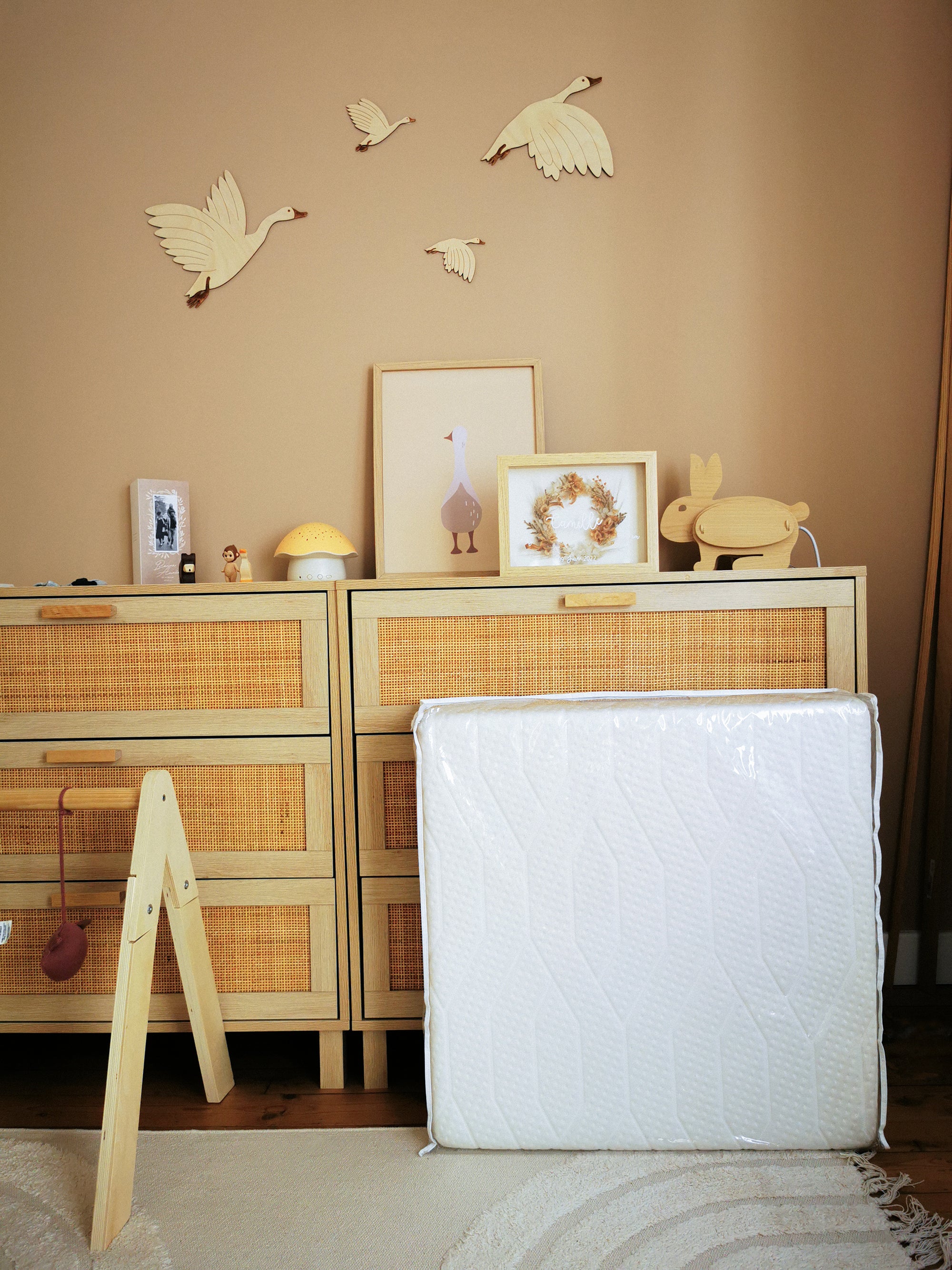Saltea pliabilă pentru bebeluși Zen din 2 părți cu husă din bambus 60x120cm (grosime 7cm) Candide