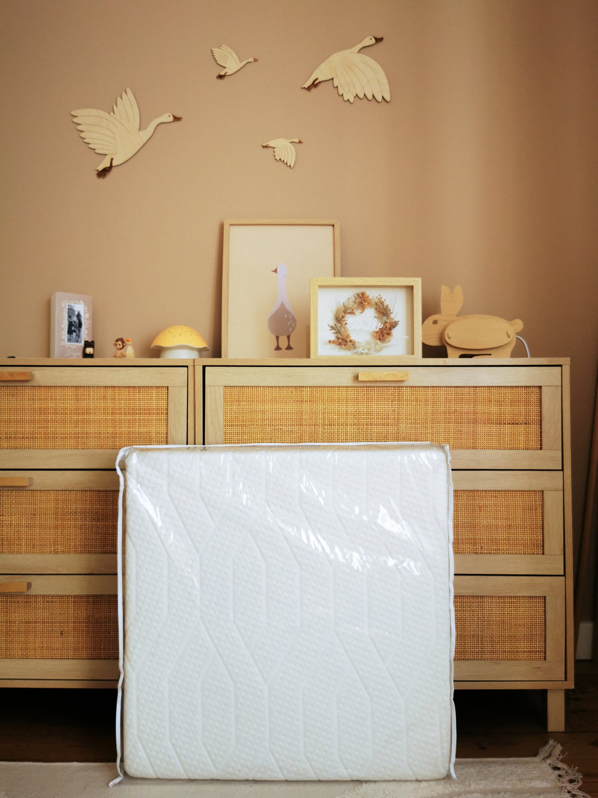 Saltea pliabilă pentru bebeluși Zen din 2 părți cu husă din bambus 60x120cm (grosime 7cm) Candide