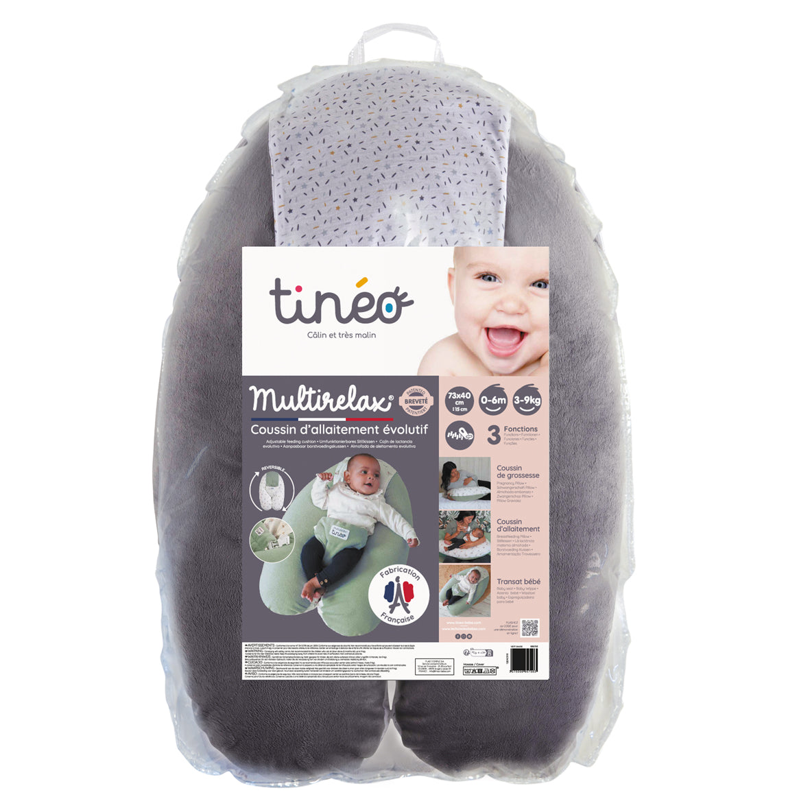 Pernă Multirelax pentru maternitate și alăptare 3 în 1 Tineo