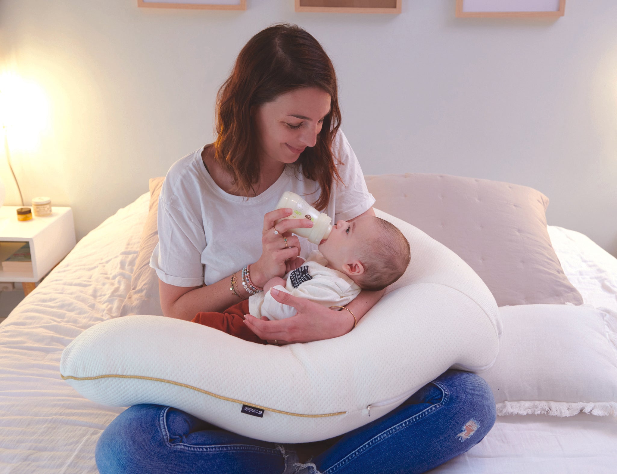 Pernă de maternitate și alăptare Multirelax organică 3 în 1 Candide