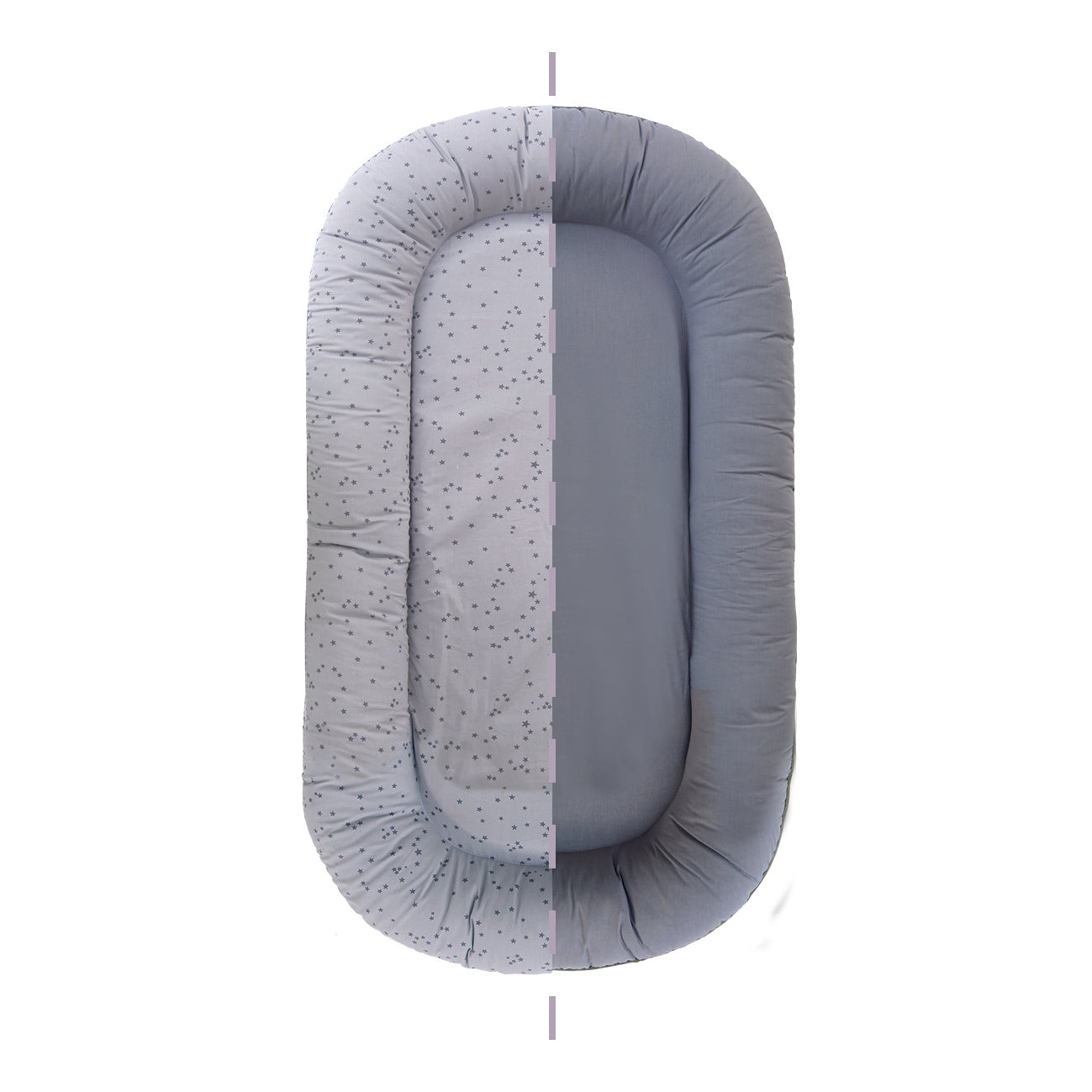 Бебешко Гнездо с 2 лица Сиво 95x60cm Tineo --- BebeMama