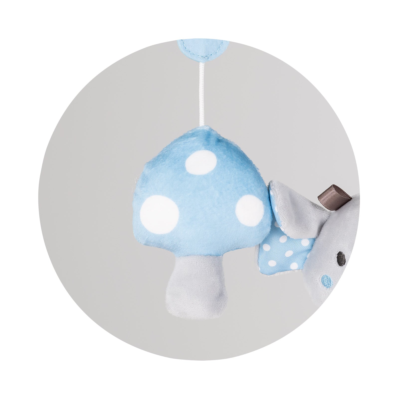 Муз.играчка За Легло "весело Слонче"синя Chipolino