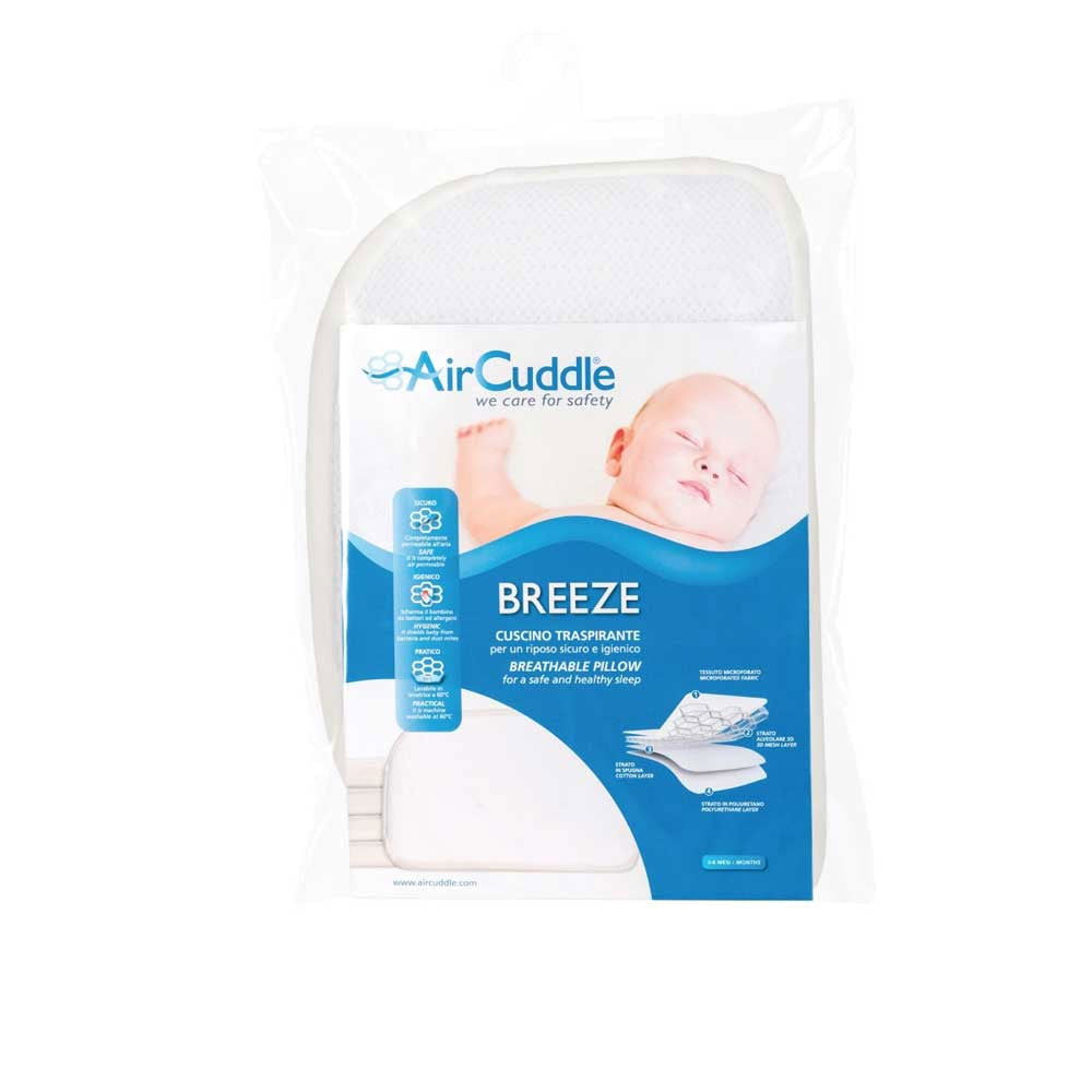 Aircuddle Breeze Med Антирефлуксна Възглавница За Количка С Непромокаем Протектор С Дишаща 3D Структура - 29/33 См --- BebeMama
