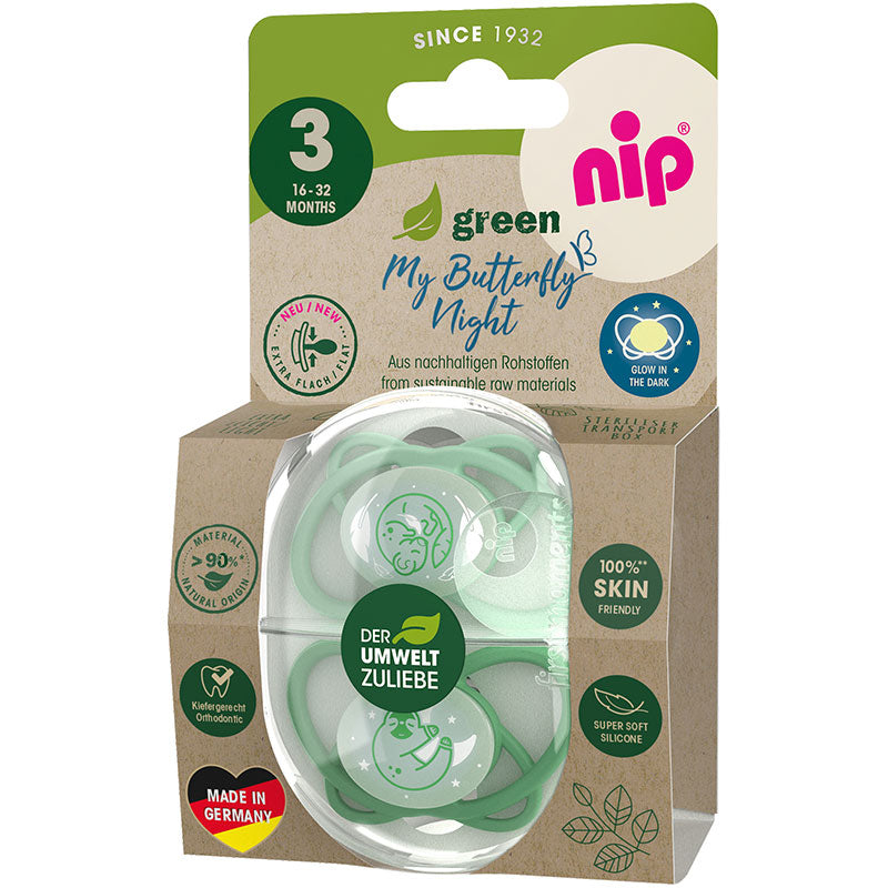Залъгалка Green Силикон 16 32m. 2 Бр.зелен Nip