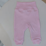 Pantaloni de bebeluși Galix tricotați 56cm roz deschis
