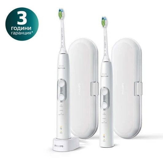 Philips Sonicare К-Кт 2 Ел. Четки 6100 Protectiveclean Hx6877/34 Brushsync - Бели --- BebeMama