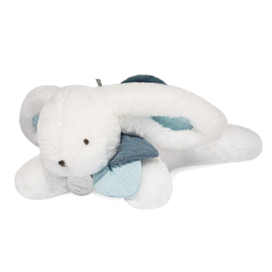 Plüss Nyuszi Pomponnal 25cm Kék Doudou
