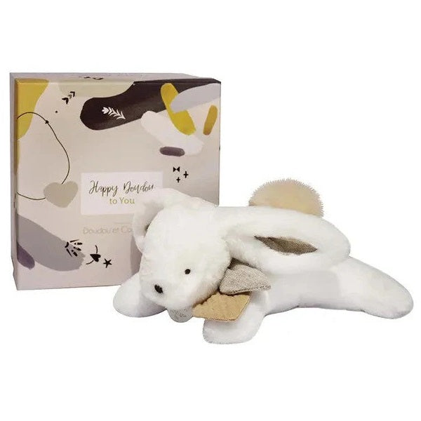 Плюшен Заек Happy Wild 25см Бежов Doudou