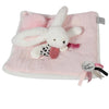 Plüss nyúl pomponnal, 25 cm, rózsaszín, Doudou