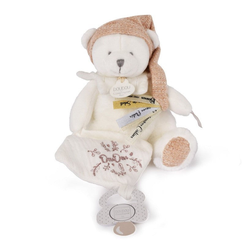 Plüssmackó cumitartó klipszre, Rose 20cm Doudou