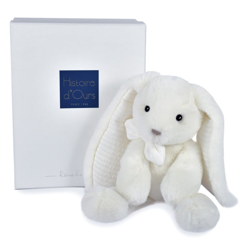 Пюшено Зайче Preppy Chic 30см Бял Doudou