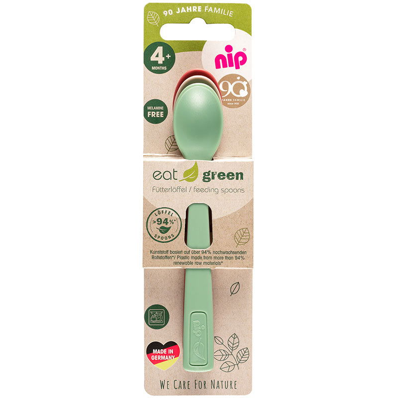 37066 Лъжички За Хранене Eat Green 4 М.+ --- BebeMama