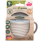 37069 Чаша С Капак 2В 1 Eat Green 9М Сив --- BebeMama