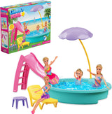 Басейн С Пързалка И Аксесоари На Линда 32Х27Х10 За Размер Кукли Тип Барби