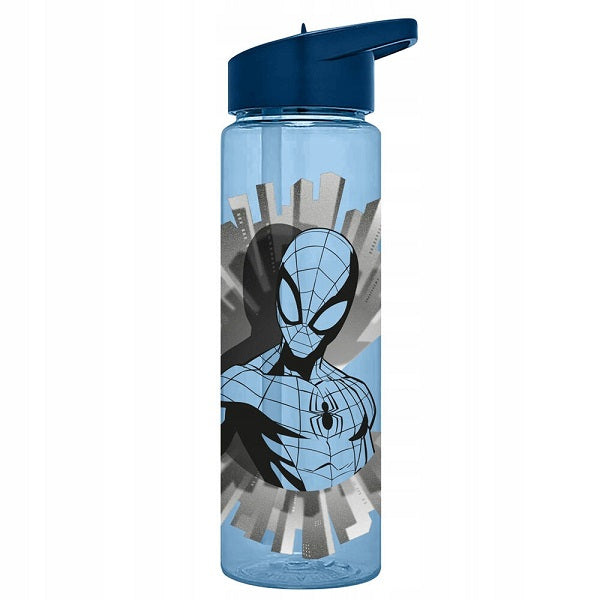 Spiderman Пластмасова Бутилка Със Сламка 600мл. Kids Licensing