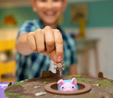 Purceii sărind pe o trambulină