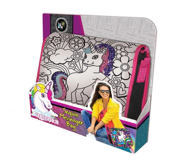 Saculet de colorat cu paiete, Unicorn