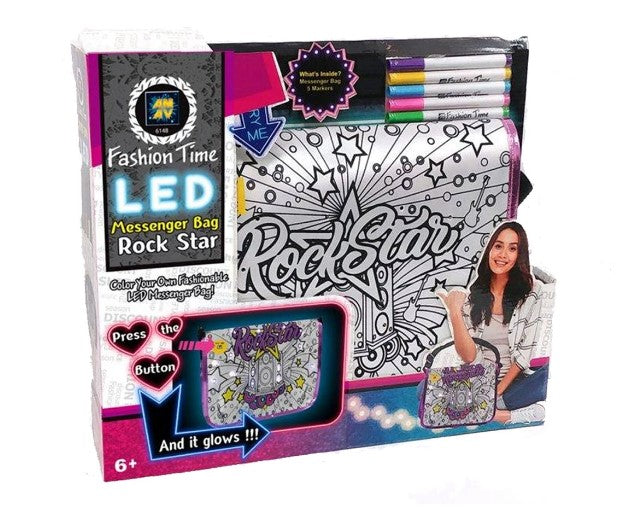 Geantă de colorat cu lumini LED Rock Star