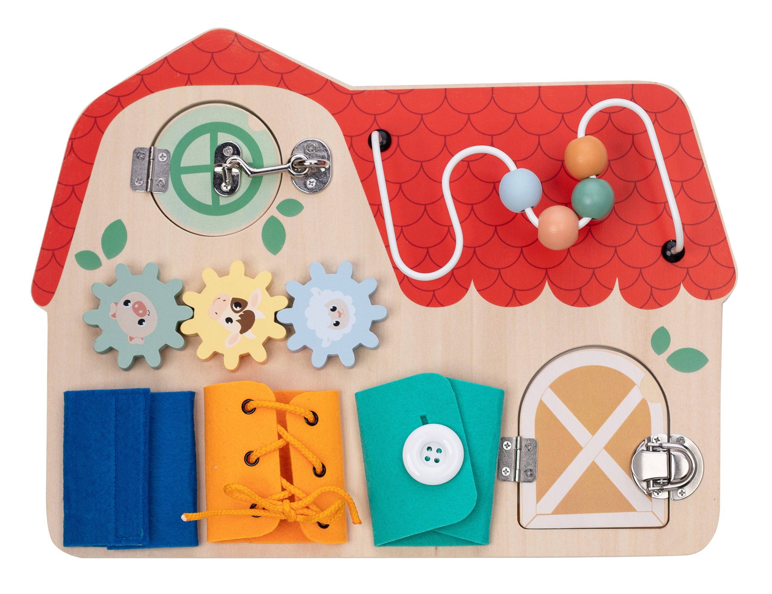 Tablă de activități din lemn Free2Play cu încuietori