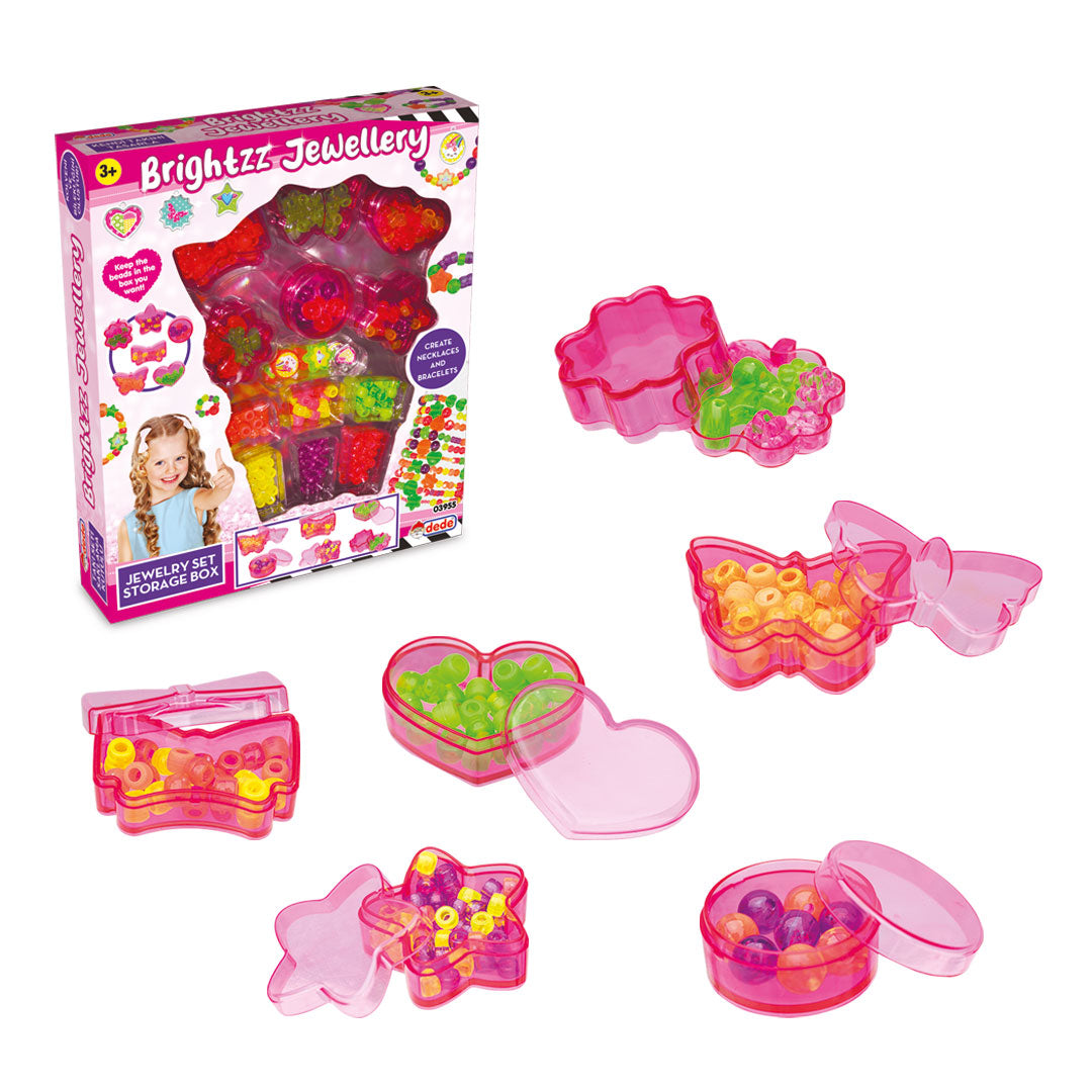 Set de bijuterii creative DIY cu mărgele și 6 cutii cu mărgele 29x25x5