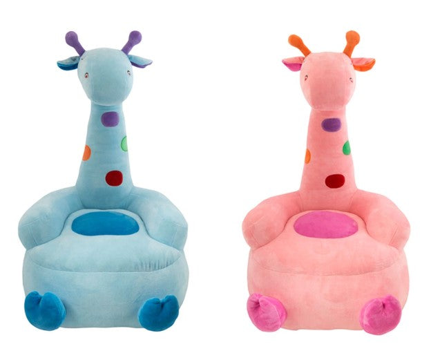 Плюшен Стол Жираф Син Или Розов - Меки Играчки - Comsed - BebeMama