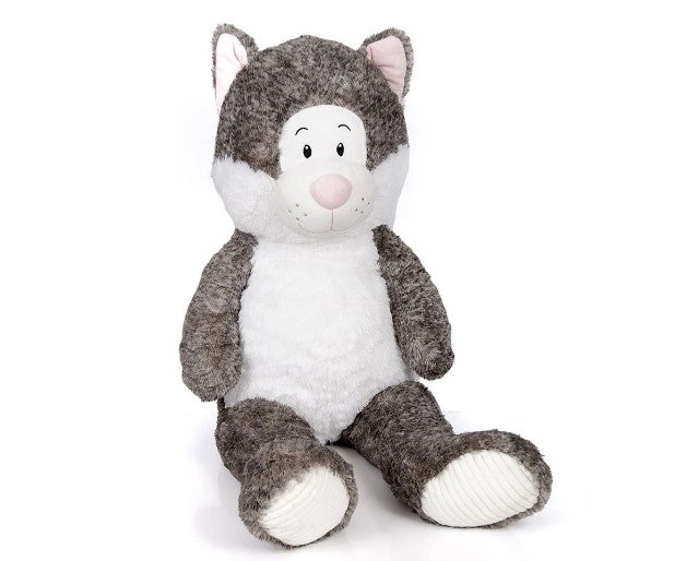 Плюшено Коте 100 См Сиво - Меки Играчки - Comsed - BebeMama