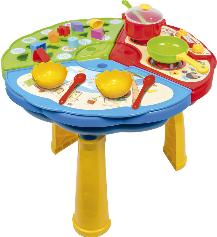 Masă de joc, detașabilă, cu toate jucăriile și tablele într-o cutie 59x35x19