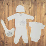 3961 К-Т За Новородено 5Ч. Сив Корона --- BebeMama