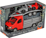 Мерцедес Микробус Спринтер Пътна Помощ 2 Коли С Ремарке Отварящи Врати 28Х13Х11 И Подвижен Волан