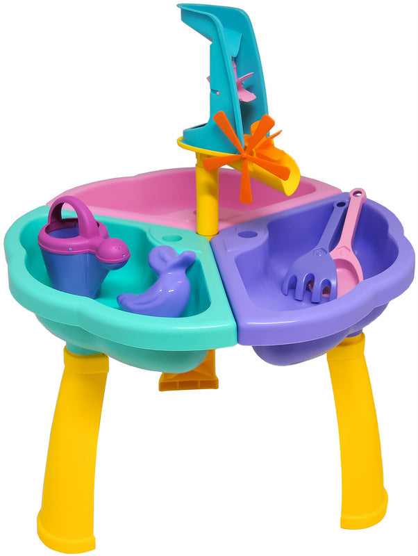 Masă de joacă cu nisip și apă, detașabilă, 59x59x46