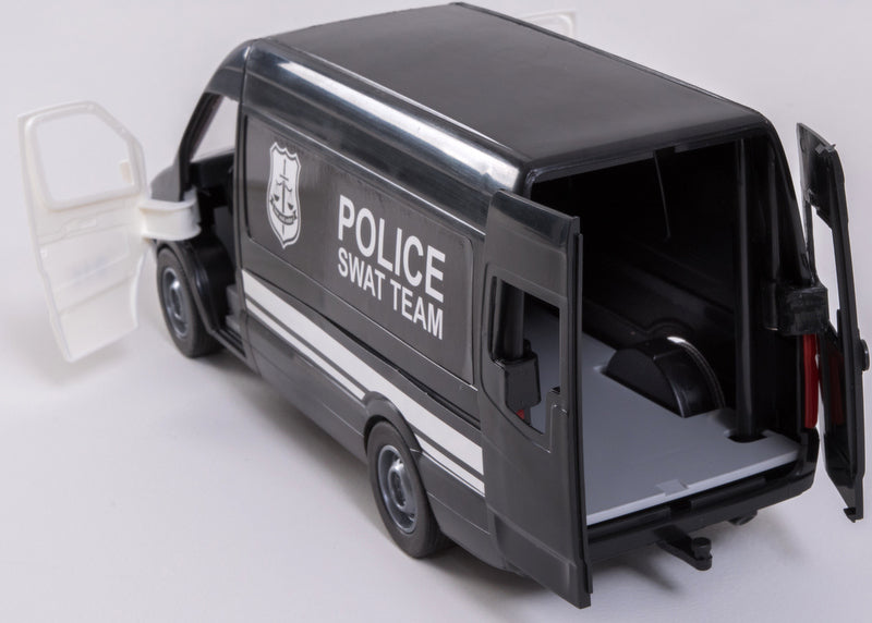 Мерцедес Микробус Спринтер Полицейски Черен С Отварящи Врати И Подвижен Волан 28Х12Х10