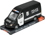 Мерцедес Микробус Спринтер Полицейски Черен С Отварящи Врати И Подвижен Волан 28Х12Х10