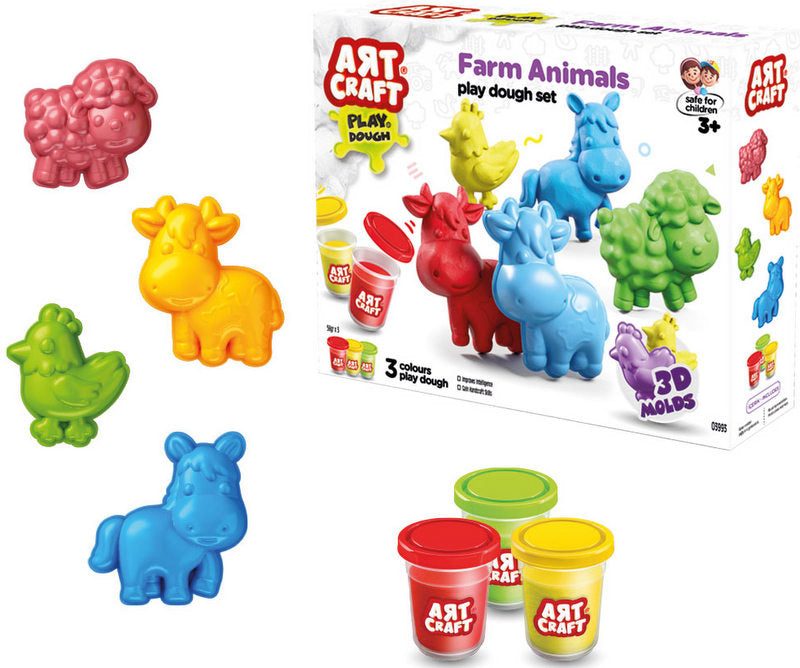 Set de matrițe 3D pentru plastilină, fermă, 24x20x6