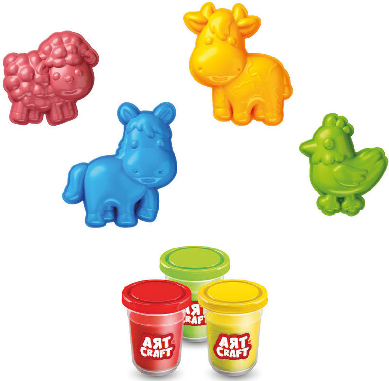 Set de matrițe 3D pentru plastilină, fermă, 24x20x6